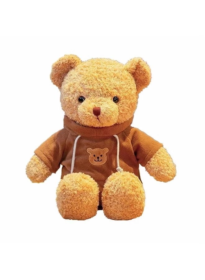ZVEV Teddy Bear Stuffed Animals, Soft Plush Cute Teddy Bear, with Hoodie Doll for Boys Girls , a birthday present(Brown) - Image 1