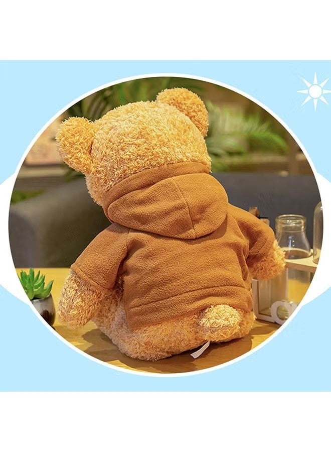 ZVEV Teddy Bear Stuffed Animals, Soft Plush Cute Teddy Bear, with Hoodie Doll for Boys Girls , a birthday present(Brown) - Image 4