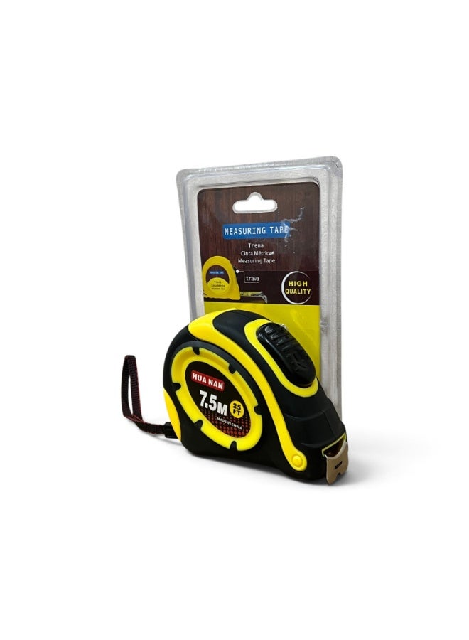 HUA NAN Measuring Tape 7.5M/25FT Black and Yellow - Image 3