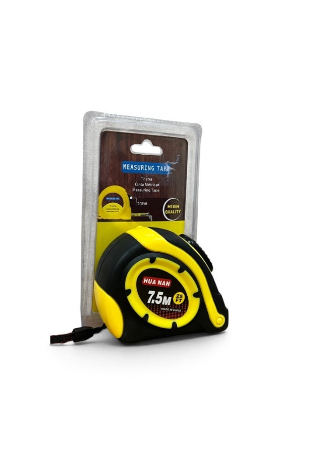 HUA NAN Measuring Tape 7.5M/25FT Black and Yellow - Image 2