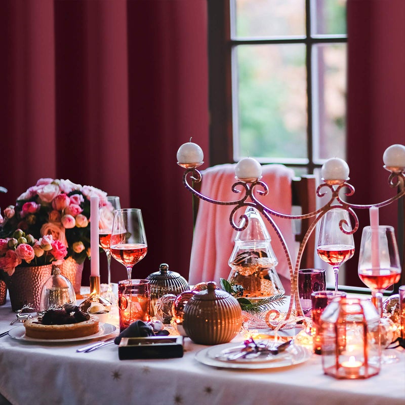 BGment Burgundy Blackout Curtains 63 Inch Length for Bedroom - Rod Pocket Thermal Insulated Room Darkening Curtain for Living Room  42 x 63 Inch  2 Panels - Image 5