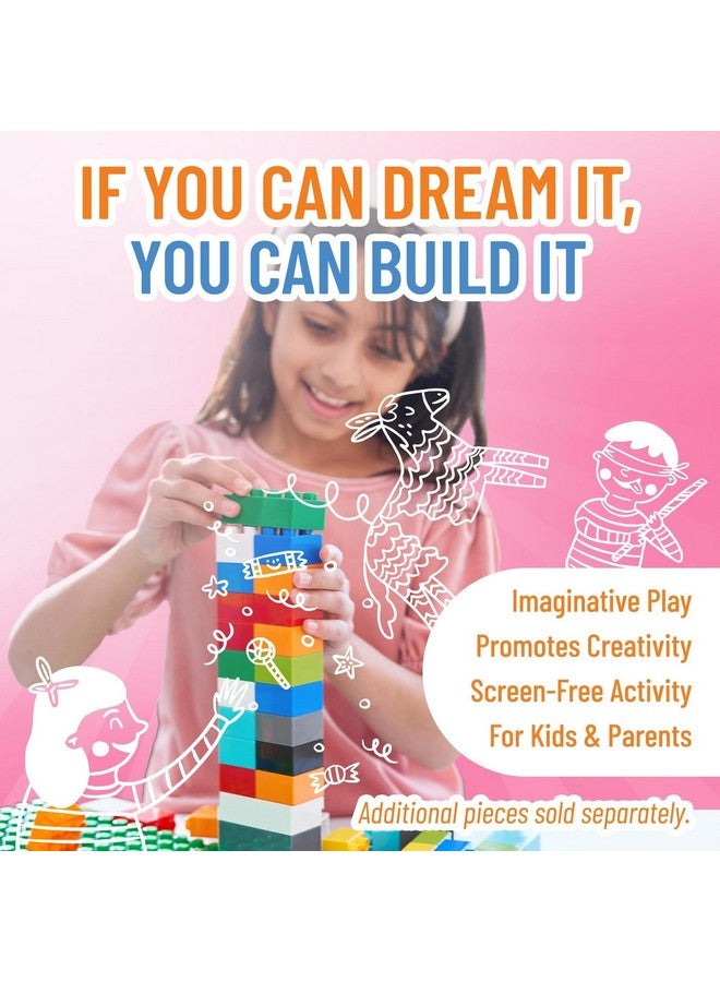 Strictly Briks ستريكتلي بريكس متوافقة مع ليغو ديوبلو، كتل بناء كبيرة للأطفال والرضع، مجموعة هدايا من الطوب الكبير للأعمار من 3 سنوات وما فوق، متوافقة 100% مع جميع العلامات التجارية الكبرى، 10 ألوان متعددة، 108 قطع - Image 5