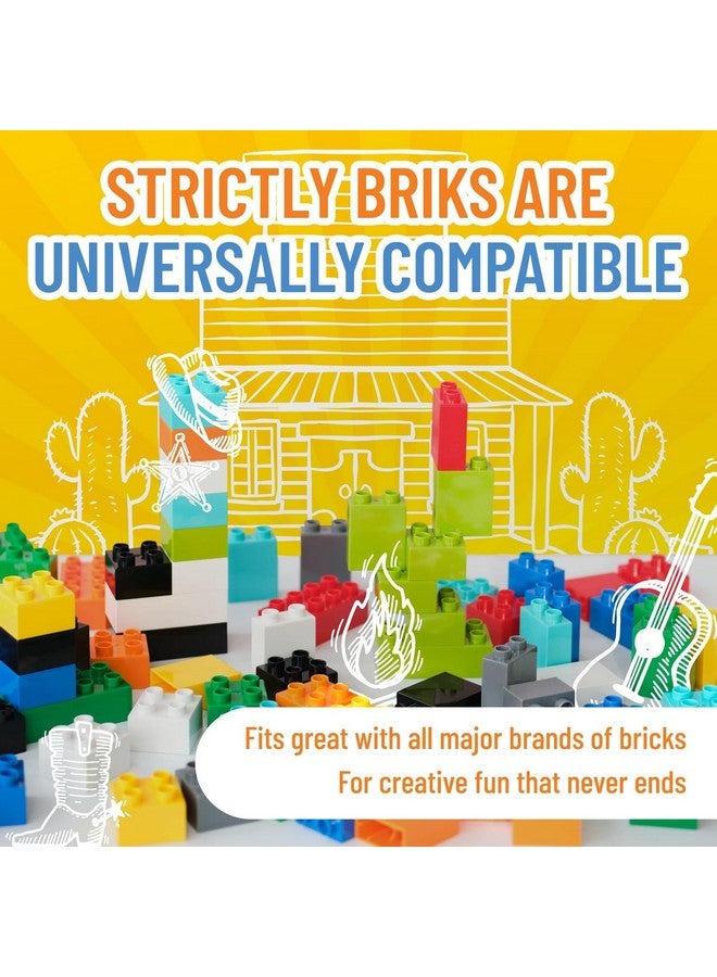 Strictly Briks ستريكتلي بريكس متوافقة مع ليغو ديوبلو، كتل بناء كبيرة للأطفال والرضع، مجموعة هدايا من الطوب الكبير للأعمار من 3 سنوات وما فوق، متوافقة 100% مع جميع العلامات التجارية الكبرى، 10 ألوان متعددة، 108 قطع - Image 4