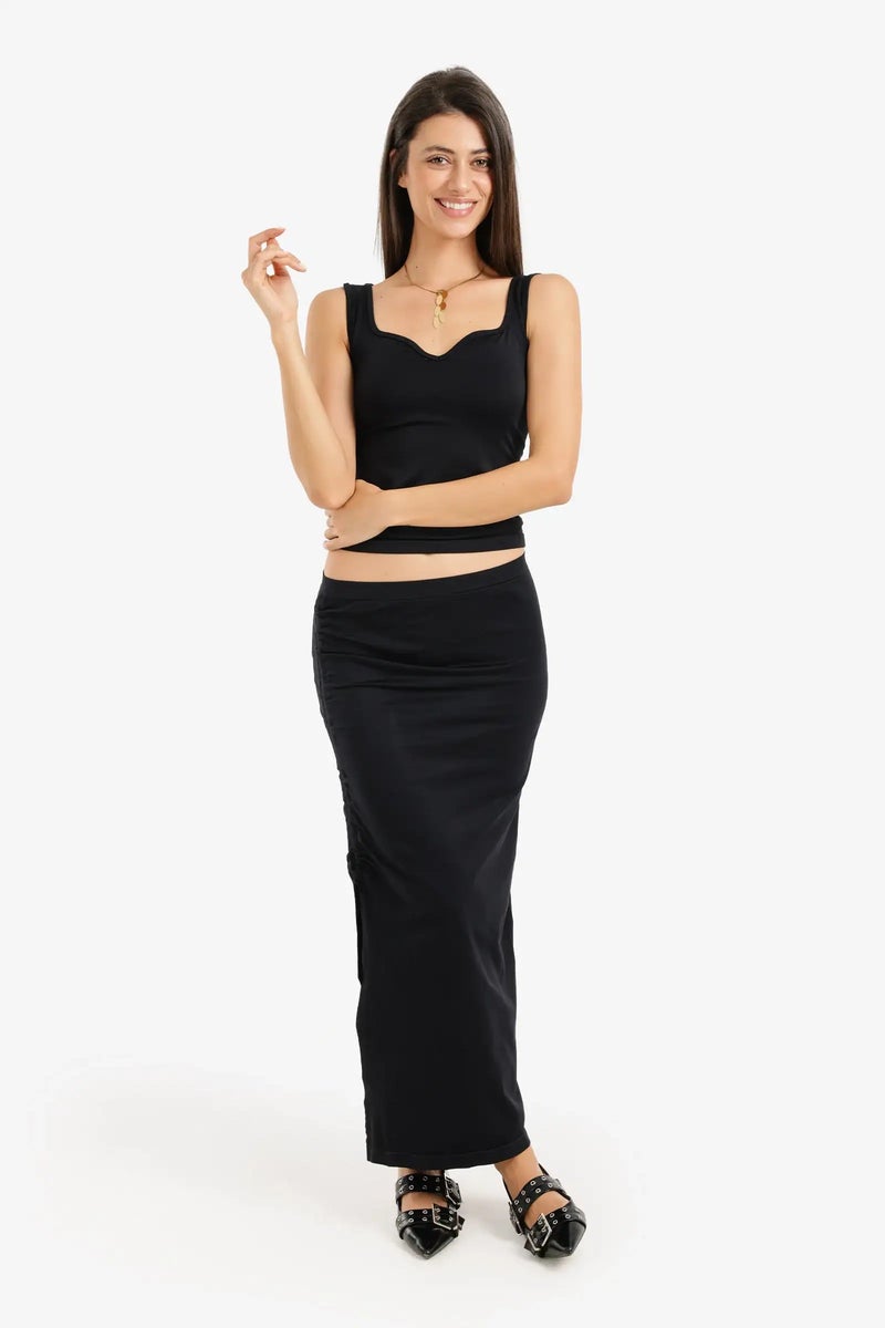 Carina Elegant Side Slit Long Skirt - Image 5