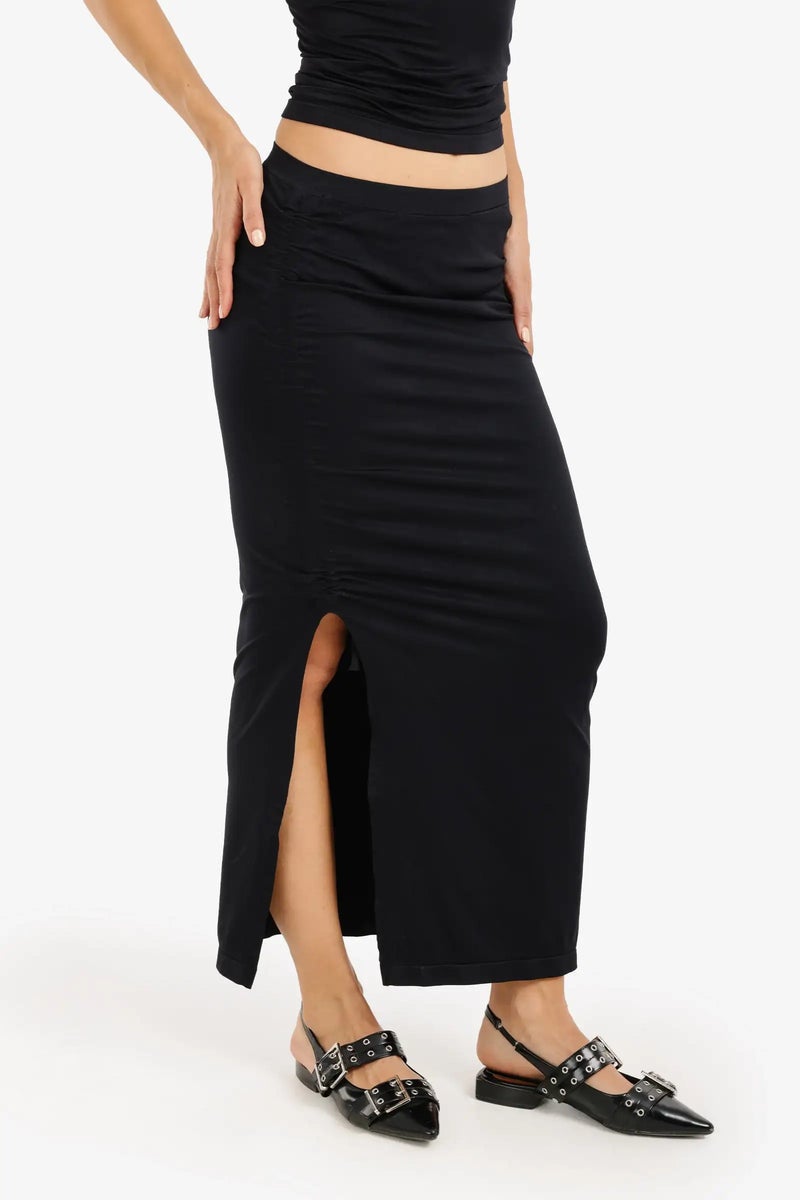 Carina Elegant Side Slit Long Skirt - Image 2