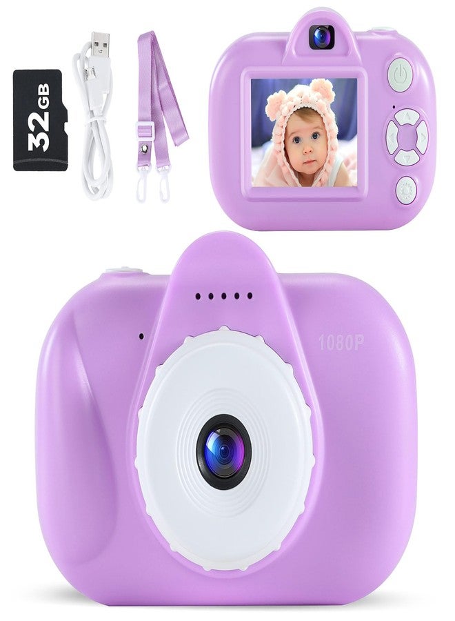 MAVOKIS Kids Camera Digital Camera for Age 3-8, 1080P Toddler Camera for Kid with 32GB SD Card, Toddler Girls Toys Age 6-9, Christmas Birthday Gifts for Children, Deep Purple - Image 1