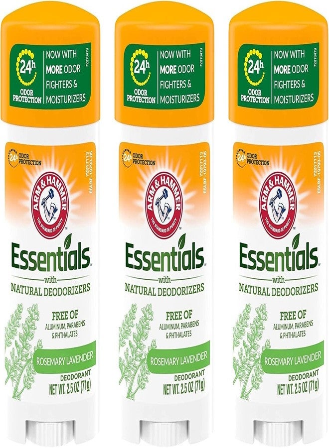 Arm & Hammer Essentials Natural Deodorant, Fresh - 2.5 oz - 3 pk