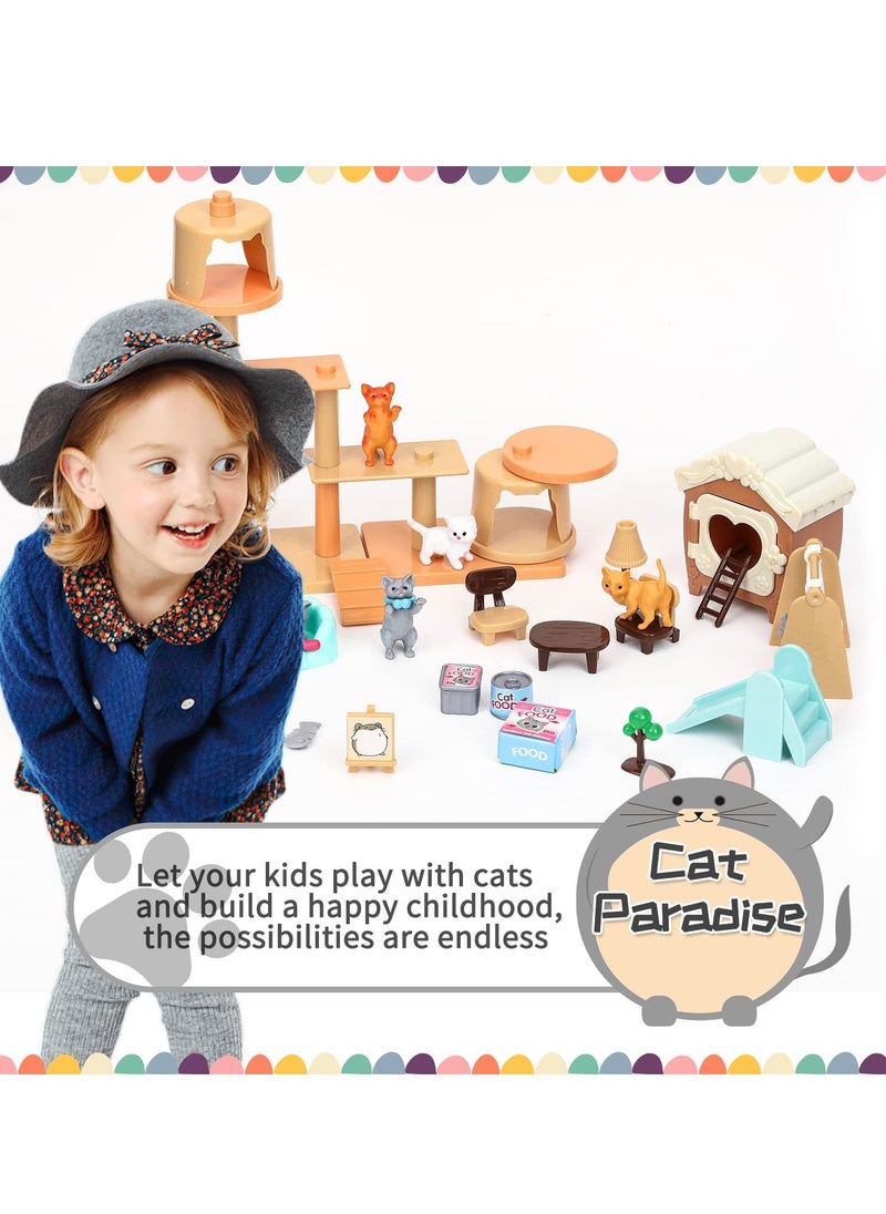 Excefore - Pet Pretend Educational Play Toys, Hamster Figures Playset Toy, 33 PCS Hamster Figures Playset Toy, Hamster Care Role Play Educational Toys, Gift for Kids Toddlers Boys and Girls - Image 1