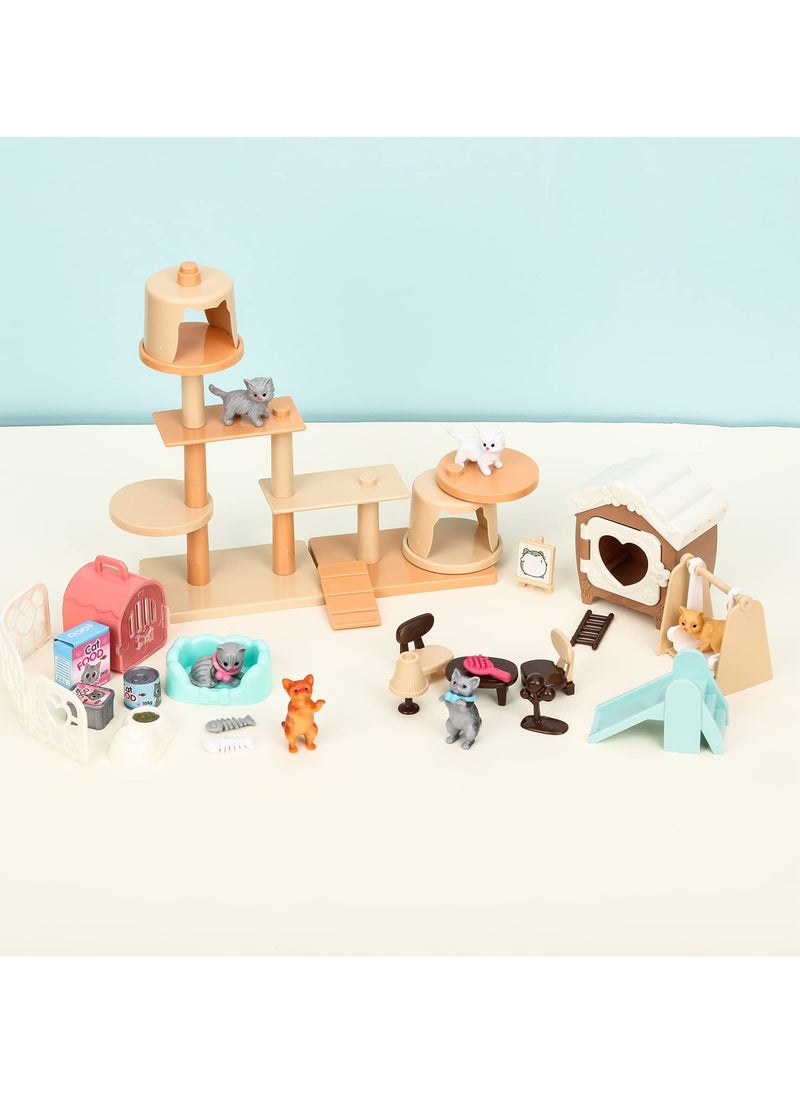 Excefore - Pet Pretend Educational Play Toys, Hamster Figures Playset Toy, 33 PCS Hamster Figures Playset Toy, Hamster Care Role Play Educational Toys, Gift for Kids Toddlers Boys and Girls - Image 1