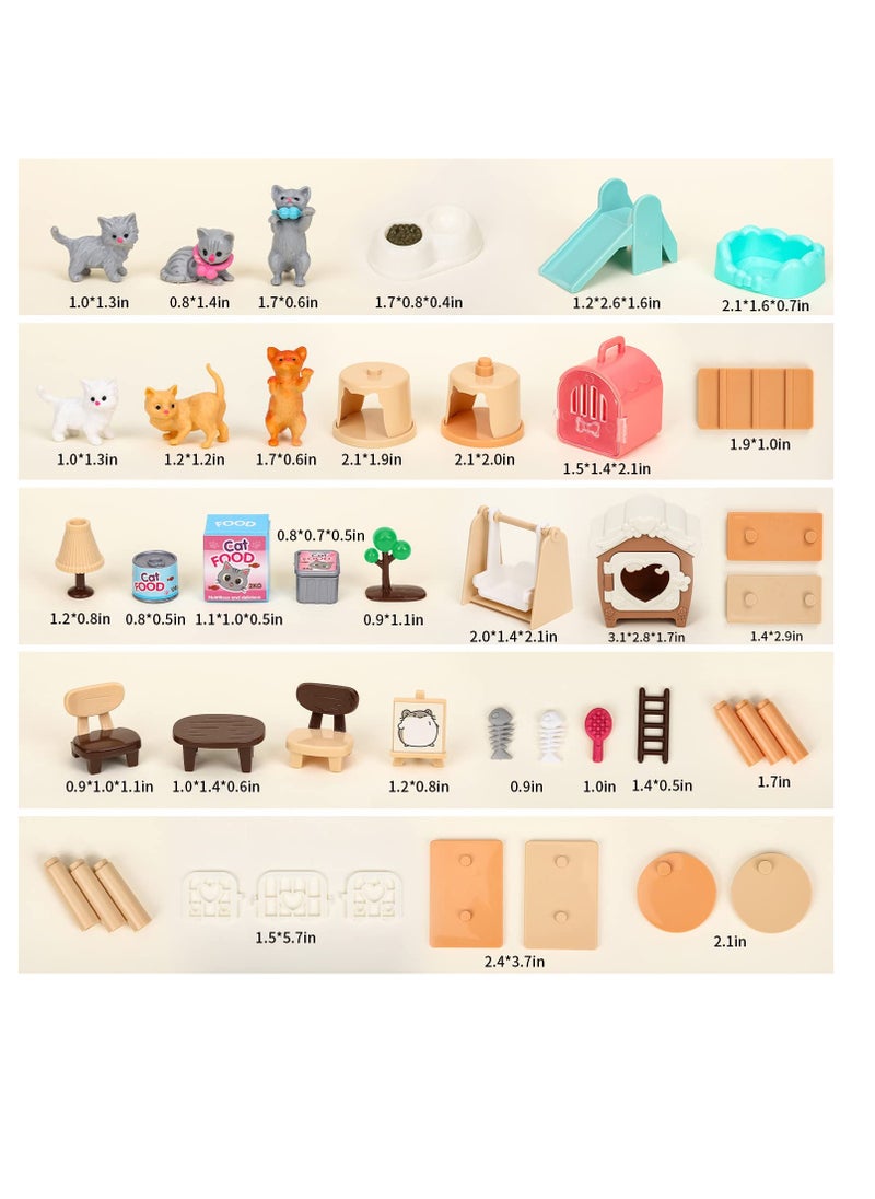 Excefore - Pet Pretend Educational Play Toys, Hamster Figures Playset Toy, 33 PCS Hamster Figures Playset Toy, Hamster Care Role Play Educational Toys, Gift for Kids Toddlers Boys and Girls - Image 1