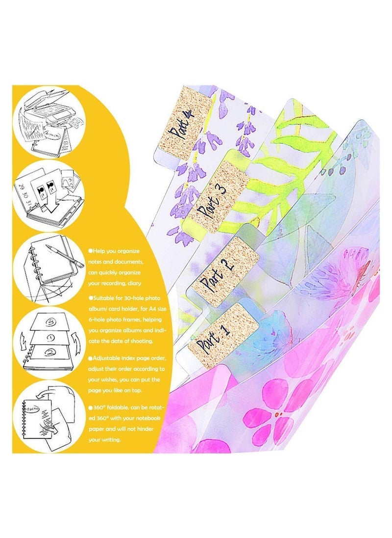 Y&D a4 index adhesive separator 12 pieces of 30 ring frosted translucent with labels customizable catalog inserted for guoyu campus  - Image 4