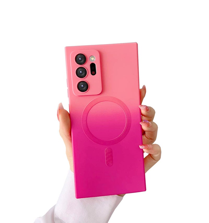 Doowear Galaxy Note 20 Ultra Case Magnetic [Support Magsafe Charger] Wireless Anti-Scratch Shockproof Camera Protection Gradient Silicon Phone Cover Case for Samsung Galaxy Note 20 Ultra 6.9"-Pink - Image 1