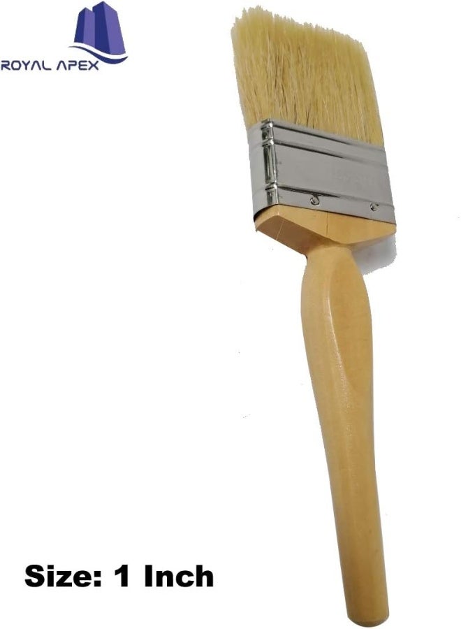 Royal Apex Paint Brushes - Long Quality Bristles/Comfortable Wooden Handle - For All Types Of Painting (1Inch)  - Image 2