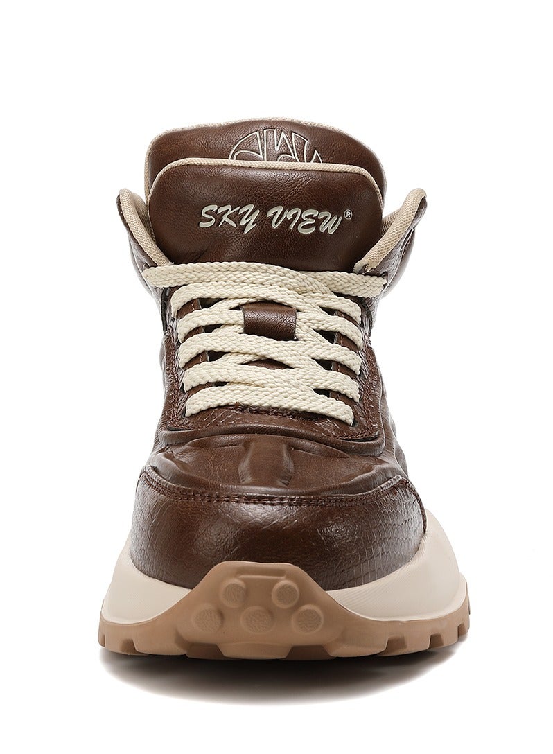 Sky View SKY VIEW Men Fashion Casual Shoes Double Tongue Design Hiking Sneakers Non-Slip Trekking Walking Shoes Running Shoes for Men with Arch Support  - Image 3