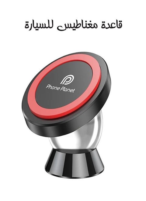 Magnetic base that is easy to install to hold the mobile phone and does not require special tools. 360-Degree Rotating  BLACK