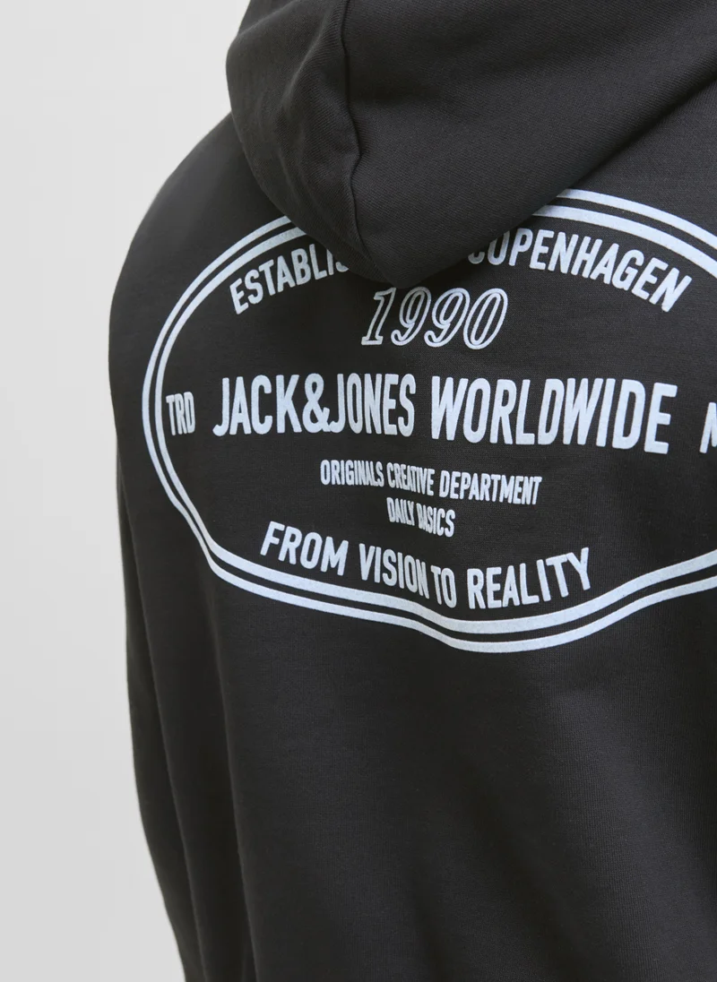 JACK & JONES  Graphic Pullover Hoodie for Men | Best Price UAE