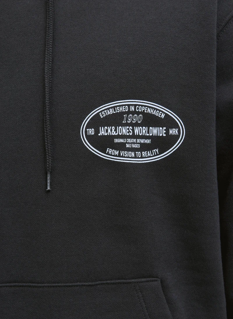 JACK & JONES  Graphic Pullover Hoodie for Men | Best Price UAE