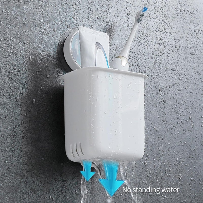 Leawall DrillFree Removable Wall Mounted Toothbrush Holder with Strong SelfAdhesive Hook Sticker Toothpaste Razor Shaver Make Up Brushes Organizer Kitchen Bathroom Wall Storage 2 Pcs - Image 4