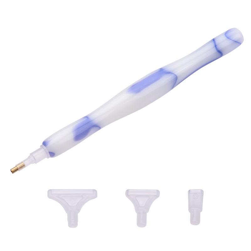 Diamond Painting Pen Kit Resin Point Drill Pen Rhinestone Picker Tool with Drill Heads for 5D DIY Diamond Painting Embroidery Accessories Nail Art DIY Decoration - Image 1