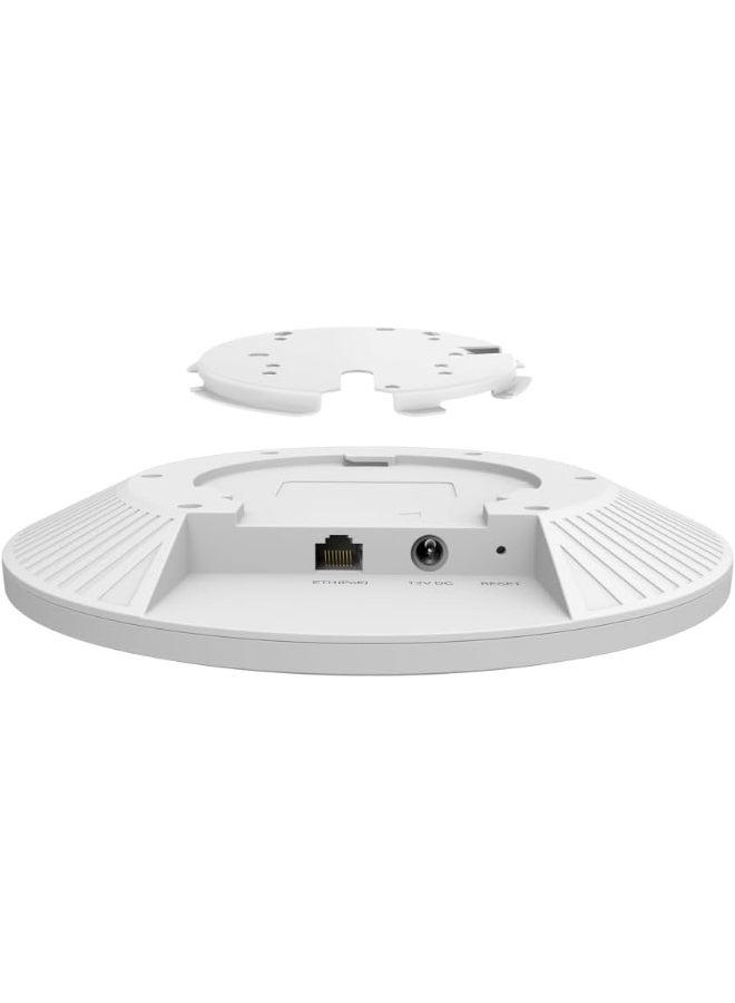 TP-Link Omada EAP683 UR AX6000 Wi-Fi 6 Ceiling Mount Access Point | Dual-Band 5952 Mbps, 4脳4 MU-MIMO, HE160, OFDMA, 2.5GbE Port, 802.3at PoE+, Omada SDN Cloud Management, Seamless Roaming, Mesh, WPA3 Security, Business-Grade Performance white - Image 3