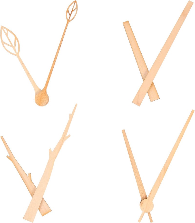 DOITOOL 4 Sets Clock Wooden Hands Black Home Decor Motorcycle Decor Wooden Clock Repair Parts Short Hands Hand Replacements Delicate Parts Sturdy Parts Wood - Image 1