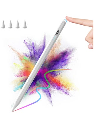 قلم ستايلس يعمل باللمس لأجهزة iPad – دعم الإمالة ورفض راحة اليد، مغناطيسي، شحن Type-C، متوافق مع iPad 109876، iPad Air، iPad Mini، وiPad Pro (2018-2022) - pzsku/ZAC370E21B31ED8B42CB3Z/45/_/1740906198/4b573221-0f86-4dd8-8a03-bf5f2d104f4f