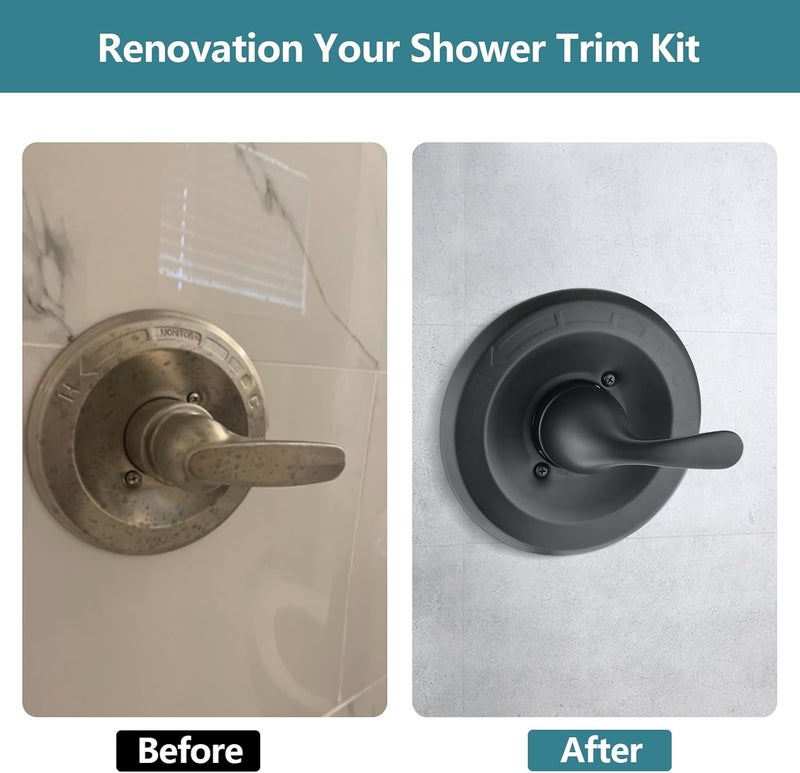 Ultrimkit Shower Faucet Handle Replacement for Delta 13/14 Series Tub Faucet RP48717, Matte Black - Image 3