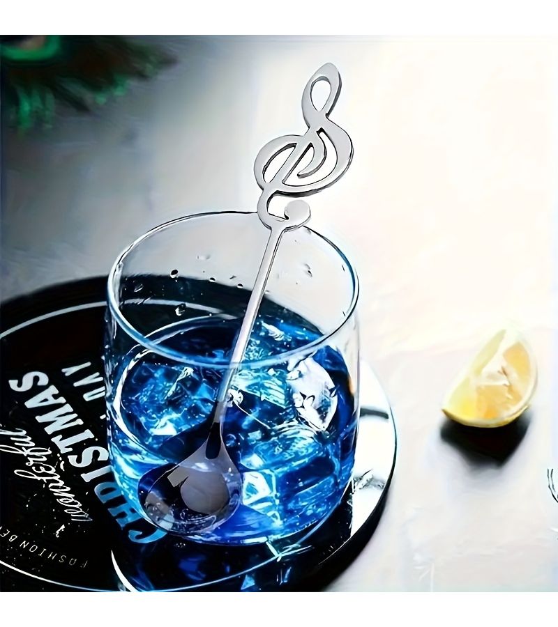 10 Pcs Rainbow Note Shaped Stainless Steel Dessert Spoons Durable Coffee Spoons Tea Utensils Home Kitchen Accessories Perfect Gift For Music Lovers - Image 5
