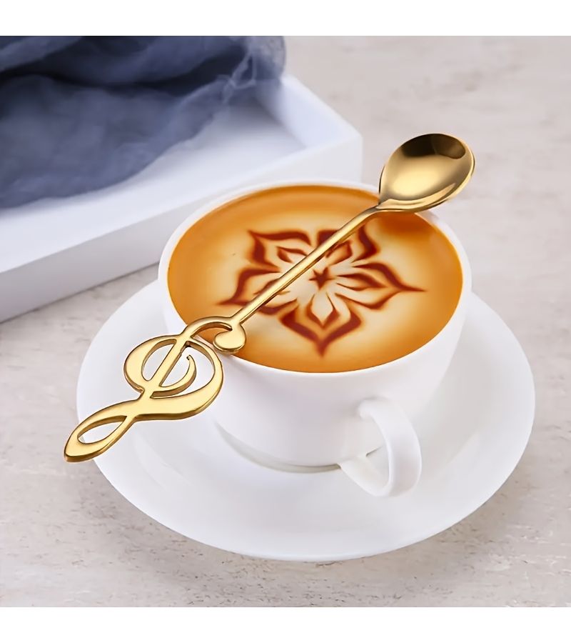 10 Pcs Rainbow Note Shaped Stainless Steel Dessert Spoons Durable Coffee Spoons Tea Utensils Home Kitchen Accessories Perfect Gift For Music Lovers - Image 4