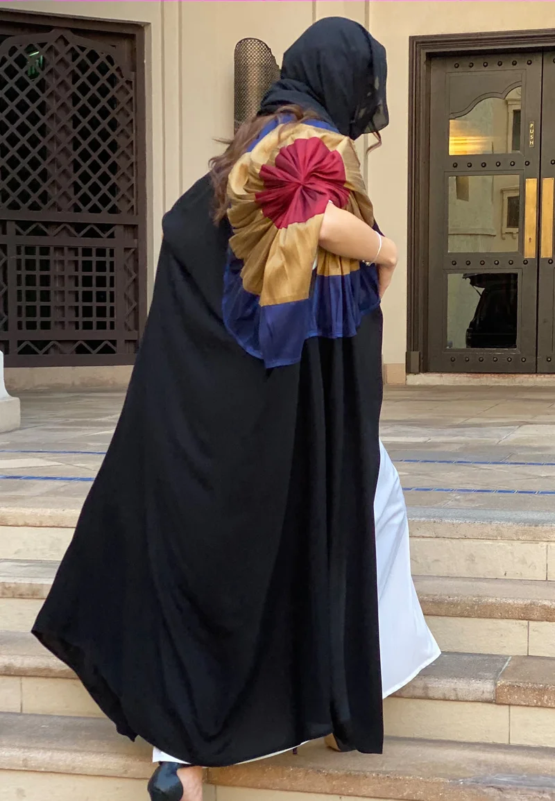 Moistreet  Frill Flower Abaya for Women | Best Price UAE