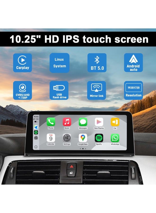 YEEHUNG Linux 10.25" Car Radio Multimedia Screen for BMW 2013-2016 1 3 Series F20 F30 with 6PIN NBT CIC, CarPlay Android Auto Support for Calls Using OEM Bluetooth - Image 3