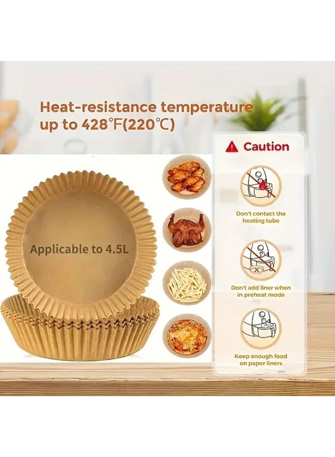50 Pcs Air Fryer Disposable Non Stick Baking Paper Liners Oil Resistant Food Grade - Image 3