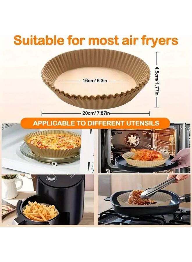 50 Pcs Air Fryer Disposable Non Stick Baking Paper Liners Oil Resistant Food Grade - Image 5