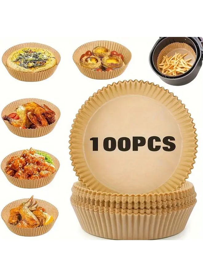 50 Pcs Air Fryer Disposable Non Stick Baking Paper Liners Oil Resistant Food Grade - Image 1