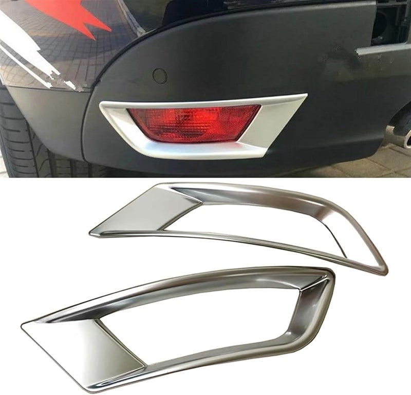 DEMULAX ABS Chrome Fog Light Covers for Jaguar F-Pace - Image 2