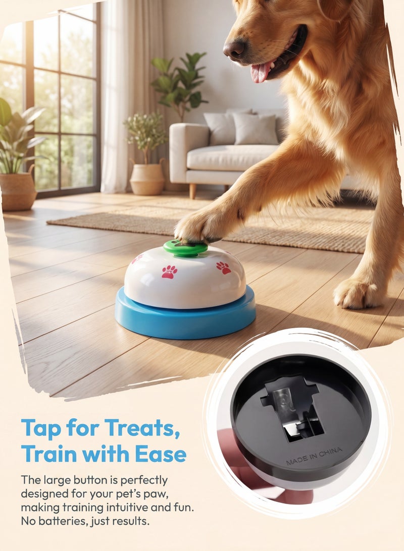 Pet Toys – Dog & Cat Training Bell, Interactive Press Button, Safe Non-Toxic Material, Small Size 7.2×7.2×4.9cm, Fun for Training & Communication, Suitable for Small,Medium,Large Cat and Dog - Image 2