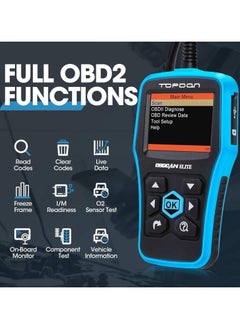 Topdon Elite OBD2 Scanner ABS SRS Diagnostic Tool for Full OBD2 Functions and Warning Light Turn-off with Built-in DTC Lookup OBDCAN  - Image 5