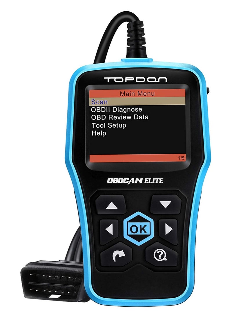 Topdon - Elite OBD2 Scanner ABS SRS Diagnostic Tool for Full OBD2 Functions and Warning Light Turn-off with Built-in DTC Lookup OBDCAN - Image 1