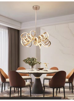 Best Power Modern LED Chandelier Light Fixture 6179 - Adjustable Pendant Lamp, 3 Lighting Levels, 50W, 80cm Adjustable Height - Contemporary Ceiling Light for Living Room, Dining Room, Bedroom  - Image 1