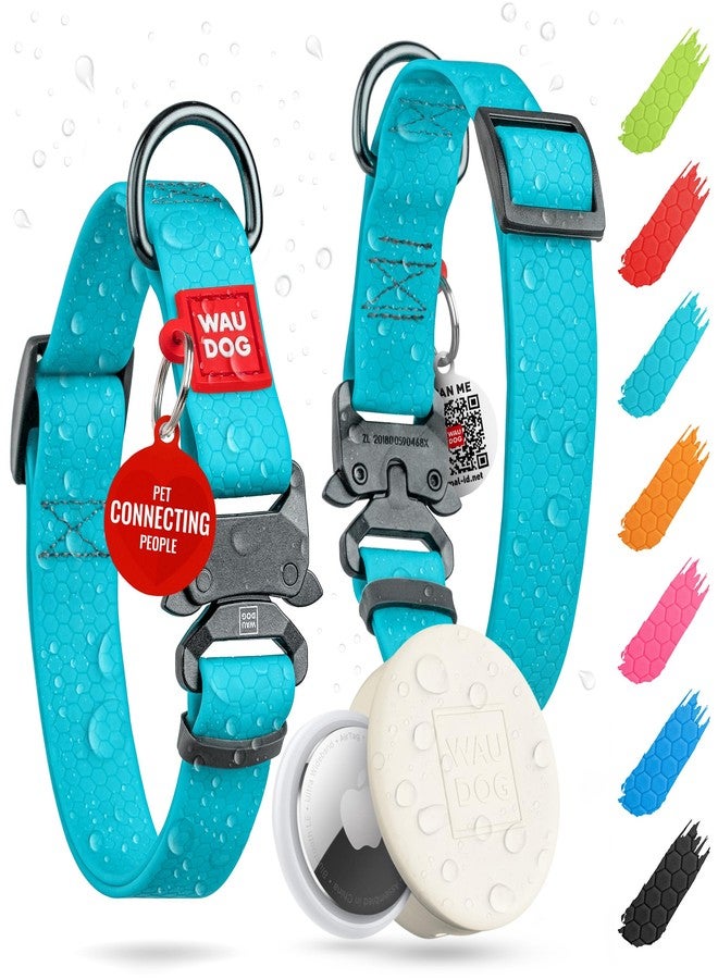 WAUDOG Waterproof Dog Collar - Adjustable Dog Collar with Air Holder and QR Dog Tag for Large Dogs, Small and Medium Dogs - Image 1