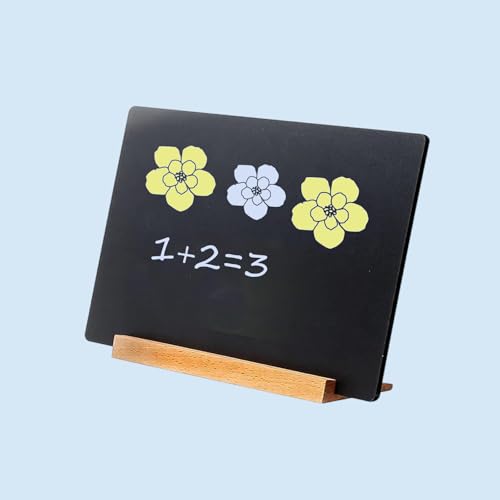 NEWNEWSHOW 2 Pack 8.7x12 Inch Tabletop Chalkboard with Wood Holder - Image 4