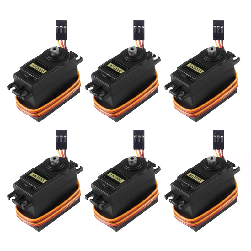 AEDIKO 6pcs MG995 Servo Motor Control 180 Angle Metal Gear Servo Digital High Speed Torque Servo Motor - Image 4