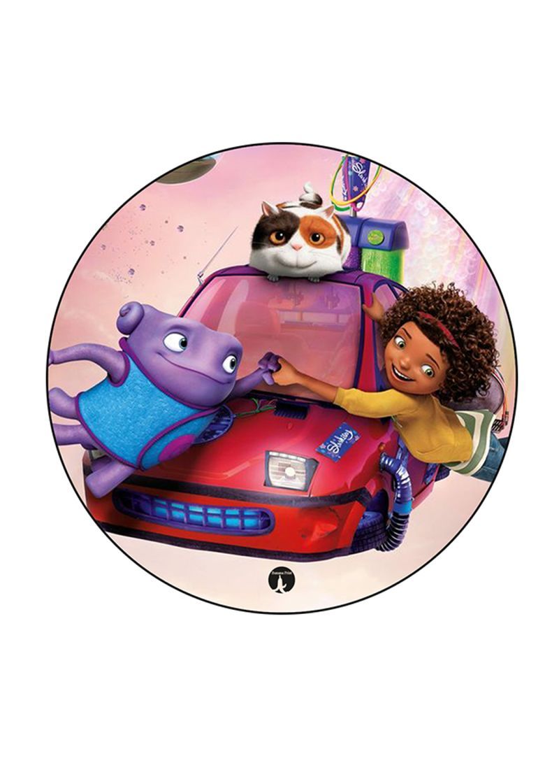 Home Printed Mouse Pad Round  Multicolour