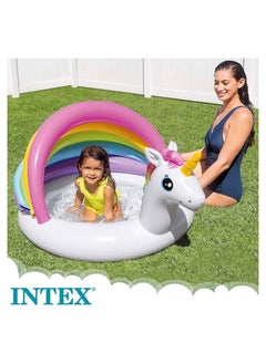 Generic Unicorn Inflatable Kiddie Pool 127x102x69cm  - Image 2