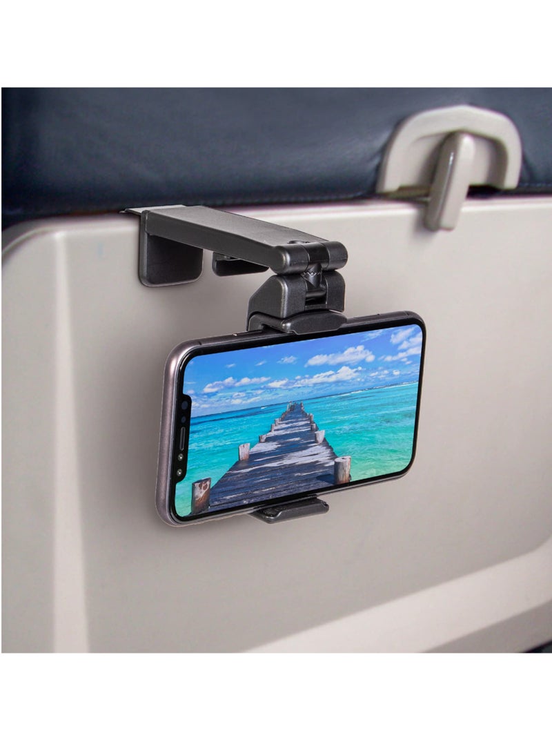 erorex Flight Phone Mount Handsfree Phone Holder for Desk With Multidirectional Dual 360 Degree Rotation Pocket Size Travel Essential Accessory for Flying Us Patented and Protected - Image 1