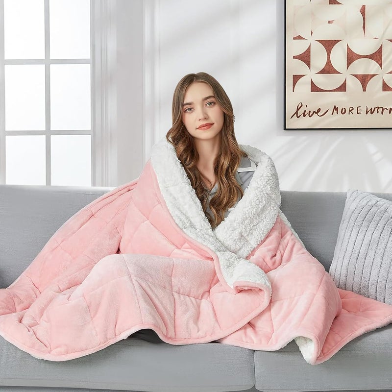 yescool يسكول كيدز ( Kids) بطانية مزودة بوزن (3 أرطال، 36" × 48"، رمادي) – بطانية سميكة مرطبة مثالية للنوم، مناسبة للأوزان بين 20 و40 رطل، قابلة للغسيل في الغسالة. - Image 2