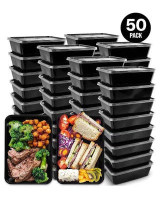 50-Pack Meal Prep Containers, Reusable Food Storage Containers with Lids,  Disposable Food Containers, BPA-Free, Freezer & Microwave Safe - pzsku/ZAC37EA9AD215CFD49CE7Z/45/1751582496/c4ee13d4-6a5f-4304-9fda-fa589e7a6ebc