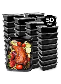 YIM-VIBEHAUS 50-Pack Meal Prep Containers, Reusable Food Storage Containers with Lids,  Disposable Food Containers, BPA-Free, Freezer & Microwave Safe  - Image 1