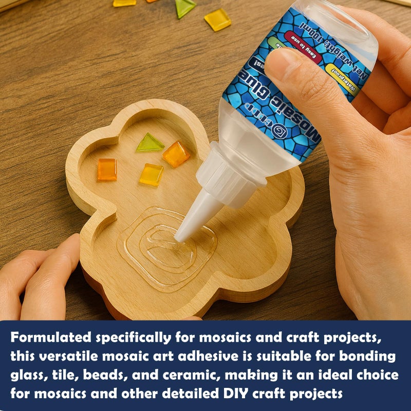 GDDP 200ml Clear Mosaic Tile Glue, Waterproof and Moisture Proof Fast Drying, for DIY Crafts, Suitable for Glass, Tile - Image 5