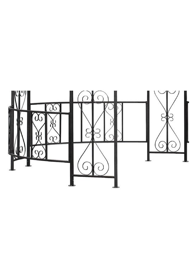 YULAN Yulan Outdoor Gazebo, Garden Gazebo, Folding Gazebo, Barbecue Gazebo, Canopy Patio, Gazebo, Pergola, 300 x 290 cm, White Round DU004-0374  - Image 4
